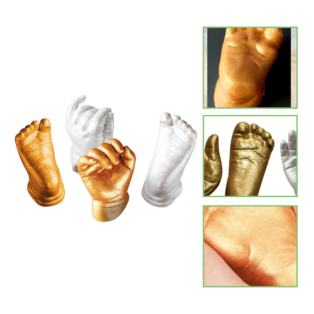 Three-dimensional Hand Modeling Powder Newborn Footprint Kit Baby Keepsake  Casting Molding Handbag Pe Lovers Plaster Handprint - AliExpress